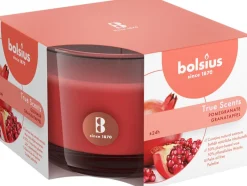 Bolsius geurkaars True Scents Pomegranate rood 24 uur 9,2 x 9,4 x 6,6 cm