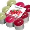 Bolsius geurtheelicht Cranberry rood 4 uur 18 stuks