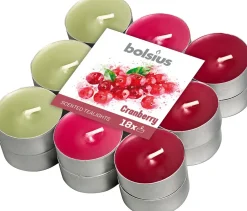 Bolsius geurtheelicht Cranberry rood 4 uur 18 stuks