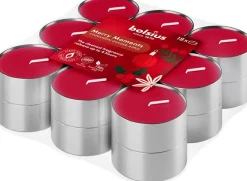 Bolsius geurtheelicht True Glow Merry Moment rood 18 stuks D 4 H 1,5 cm