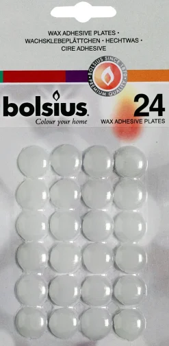 Bolsius hechtwas wit 1,8 x 1,8 x 0,5 cm 24 stuks