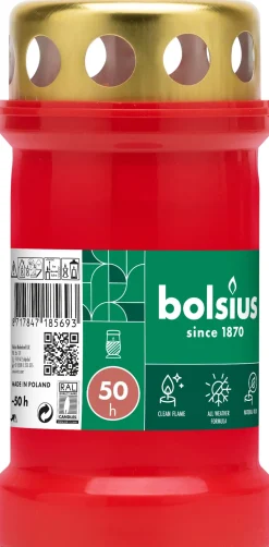 Bolsius herdenkingslicht nr 3 rood 50 uur D 6,7 H 13,3 cm