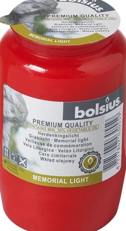 Bolsius herdenkingslicht nr3 rood 52 uur D 5,7 H 9,5 cm