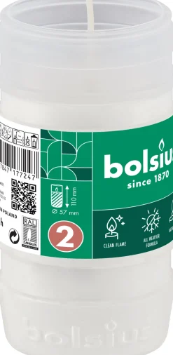 Bolsius herdenkingslicht wit 50 uur D 5,7 H 11 cm