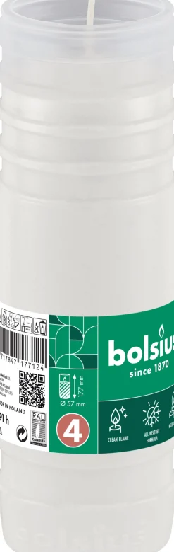 Bolsius herdenkingslicht wit 50 uur D 5,7 H 17,5 cm