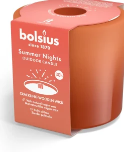 Bolsius kaars in glas Summer Nights terracotta 30 uur D 9 H 8 cm
