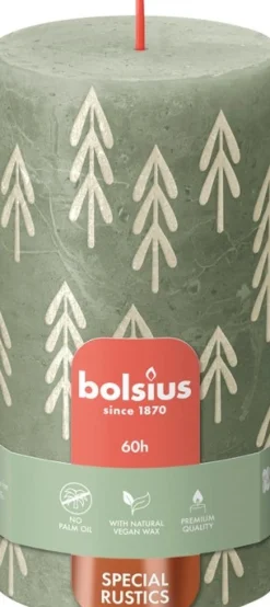 Bolsius stompkaars Bolsius Shine groen 60 uur D 6,8 H 13 cm