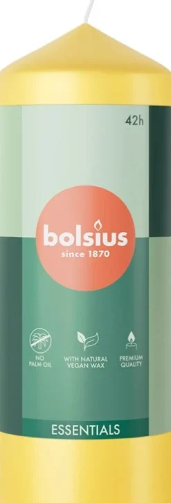 Bolsius stompkaars Essentials geel 42 uur D 5,8 H 15 cm