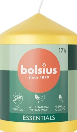 Bolsius stompkaars Essentials geel 17 uur D 5,8 H 8 cm
