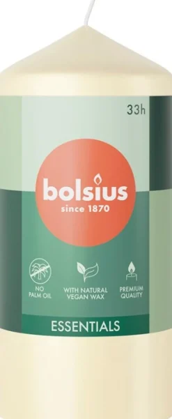 Bolsius stompkaars Essentials crème 33 uur D 5,8 H 12 cm