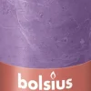Bolsius stompkaars Rustiek Shine paars 60 uur D 6,8 H 13 cm