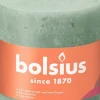 Bolsius stompkaars Rustiek Shine groen 62 uur D 10 H 10 cm