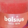 Bolsius stompkaars Rustiek Shine roze 62 uur D 10 H 10 cm