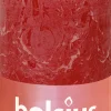 Bolsius stompkaars Rustiek Shine rood 30 uur D 5 H 10 cm