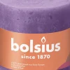 Bolsius stompkaars Rustiek Shine paars 62 uur D 10 H 10 cm