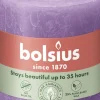 Bolsius stompkaars Rustiek Shine paars 35 uur D 6,8 H 8 cm