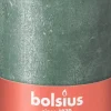 Bolsius stompkaars Rustiek Shimmer groen 60 uur D 6,8 H 13 cm