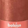 Bolsius stompkaars Rustiek Shimmer oranje 60 uur D 6,8 H 13 cm