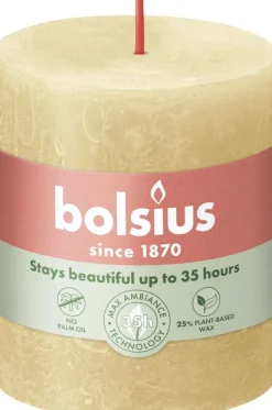 Bolsius stompkaars Shine beige 35 uur D 6,8 x H 8 cm