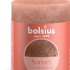 Bolsius stompkaars Sunset roze 35 uur D 6,8 x H 8 cm