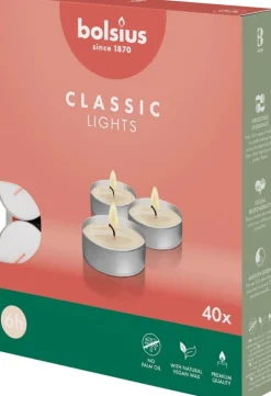Bolsius waxinelicht Classic wit 6 uur D 4 H 2 cm 40 stuks