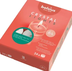 Bolsius waxinelicht Crystal Lights wit 6 uur D 4,8 x H 16,1 cm 24 stuks