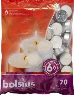 Bolsius Waxinelichten wit 6 uur 70 stuks