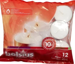 Bolsius Waxinelichten wit 10 uur 12 stuks
