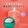 Bolsius waxinelichthouder Crystal Lights wit 8 uur D 4,9 x H 18,1 cm 12 stuks