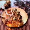 Boltze kerstbal bruin D 8 cm 4 stuks