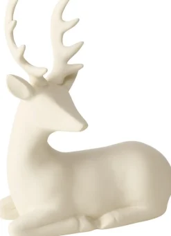Boltze kerstfiguur Hario rendier beige 11,3 x 6,5 x 15 cm
