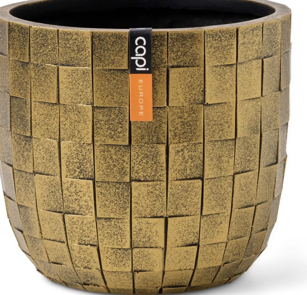 Capi Europe bloempot Blocks goud D 23,5 H 21 cm