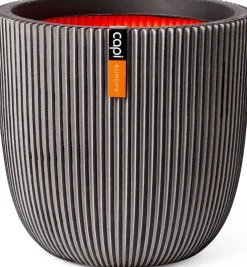 Capi Europe bloempot Groove antraciet D 43 H 41 cm