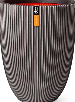 Capi Europe bloempot Groove antraciet D 34 H 46 cm
