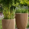 Capi Europe bloempot Groove beige D 43 H 41 cm