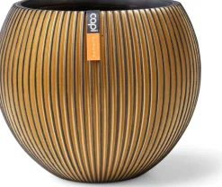 Capi Europe bloempot Groove goud bol D 10 H 9 cm