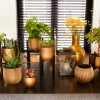 Capi Europe bloempot Groove goud D 17,2 H 15,3 cm