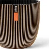 Capi Europe bloempot Groove goud / zwart D 21,5 H 20 cm