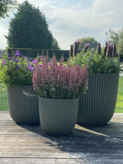 Capi Europe bloempot Groove Grass groen D 13 H 12 cm