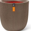 Capi Europe bloempot Groove taupe D 43 H 41 cm
