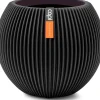 Capi Europe bloempot Groove zwart D 21 H 18,5 cm