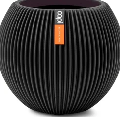 Capi Europe bloempot Groove zwart D 12 H 10 cm