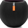Capi Europe bloempot Groove zwart D 18 H 15 cm