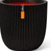 Capi Europe bloempot Groove zwart D 54 H 52 cm