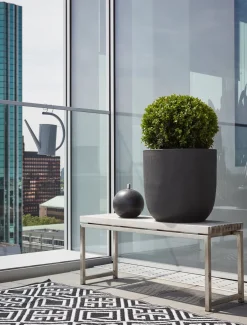 Capi Europe bloempot Lux Terrazzo zwart D 28 H 26 cm