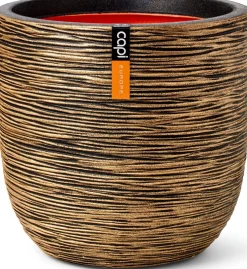 Capi Europe bloempot Nature Rib zwart / goud D 35 H 34 cm