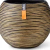 Capi Europe bloempot Nature-Rib goud / zwart D 21 H 19 cm