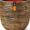 Capi Europe bloempot Nature Rib zwart / goud D 43 H 41 cm