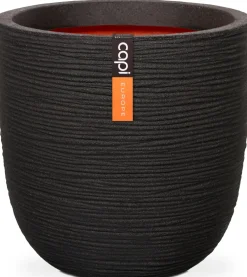 Capi Europe bloempot Nature-Rib zwart D 43 H 41 cm