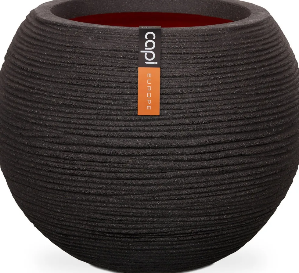 Capi Europe bloempot Nature-Rib zwart D 62 H 48 cm